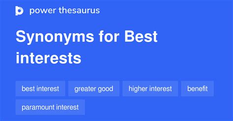 synonym for best interest|strong interest synonyms.